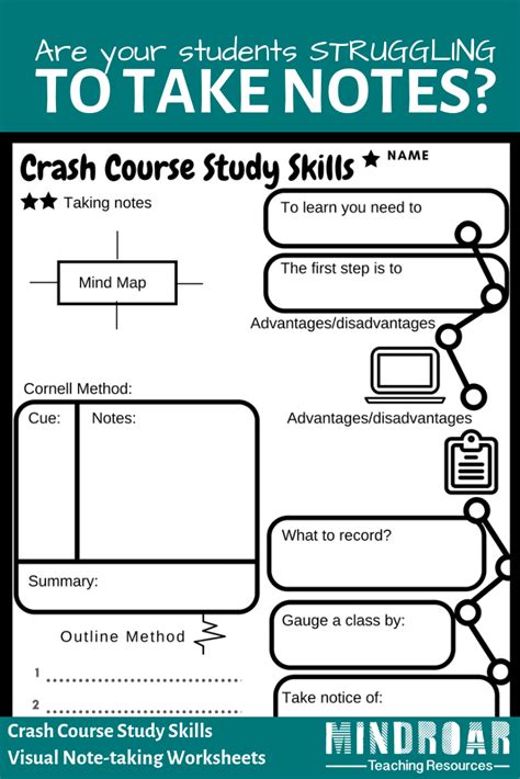 Note Taking Lesson Exercises For College Students