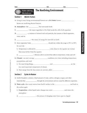 Note The Answer Taking Nonliving Environment Key
