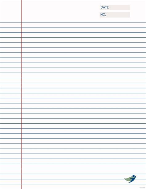 Notebook Paper Template For Word PDF Template