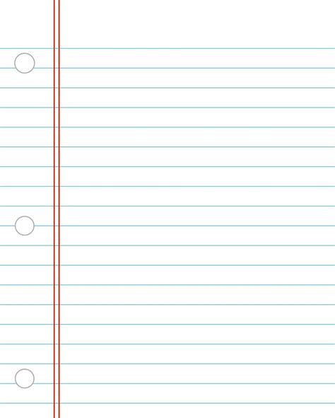 Notebook Paper Template Printable