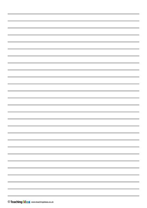 Notebook Paper Template Word