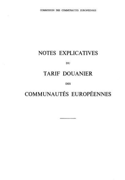 Notes explicatives du tarif douanier des communaute s europe ennes. - 2000 2001 2003 dodge neon manual de reparación de servicio.