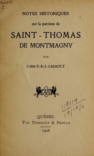 Notes historiques sur la paroisse de saint thomas de montmagny. - Solution manual for quantum chemistry szabo.