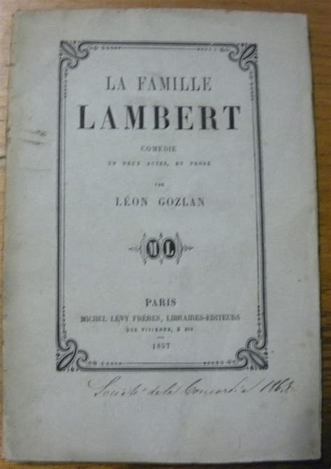 Notes sur la famille lambert du mont. - A lawyer writes a practical guide to legal analysis second.