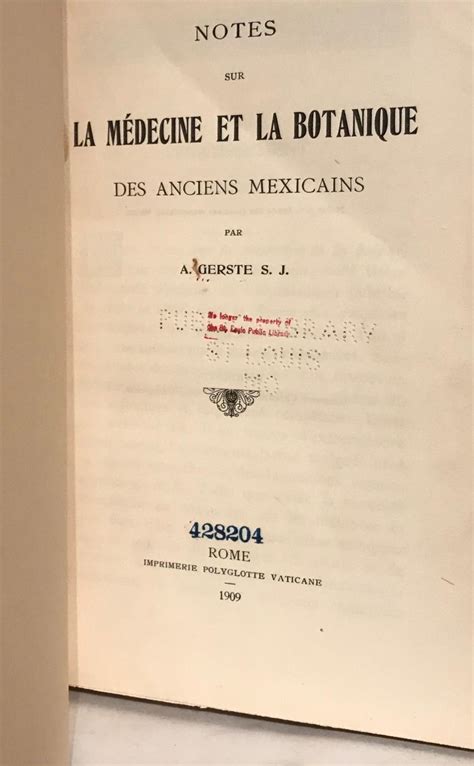 Notes sur la médecine et la botanique des anciens mexicains. - Owners manual 1985 econoline camper van.