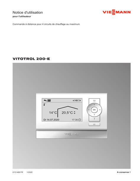 Notice d'utilisation VIESMANN.