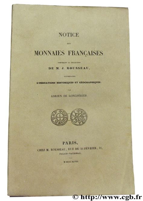 Notice des monnaies françaises composant la collection de m. - The british library guide to bookbinding history and techniques british library guides.