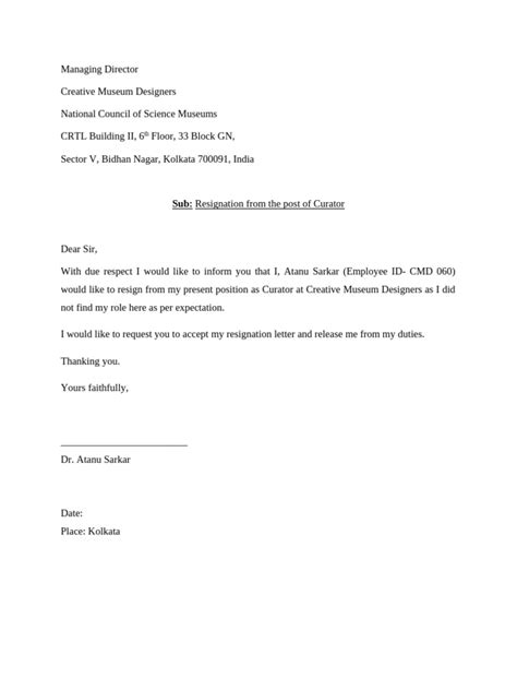 Notice of curator and