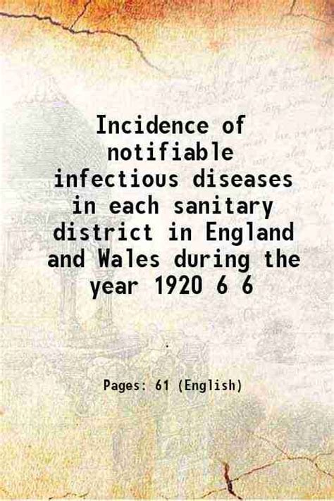 Notifiable Diseases in England and Wales and Mandatory …