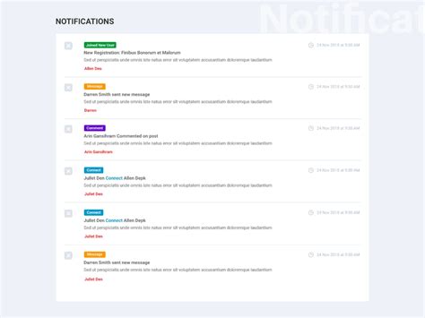 Notification page design html.  Even though designers may not have all t...