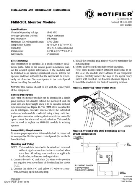 Notifier FMM 101 Monitor Module PDF PDF Switch - Scribd