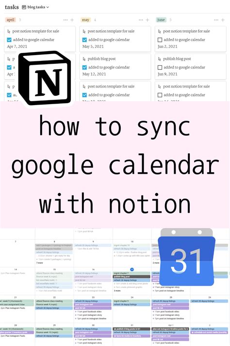 Notion + Google Calendar Integration Tutorial Google calendar