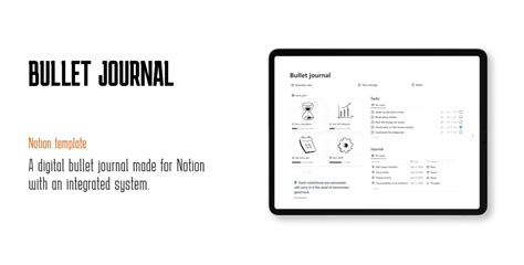 Notion Bullet Journal Notion Template Prototion