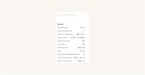 Notion Calendar keyboard shortcuts Notion Help Center