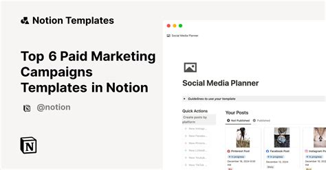 Notion Marketing Campaign Template