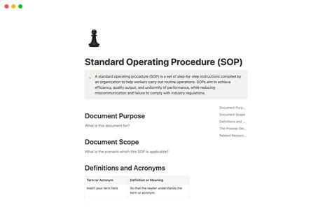 Notion Sop Templates