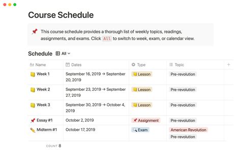 Notion Template Gallery Syllabus