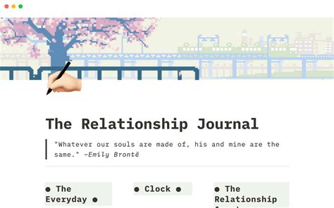 Notion Template Gallery The relationship journal