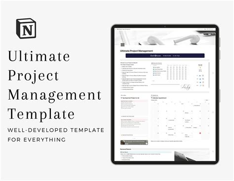 Notion Template Project Planner Project Management Etsy in 2021
