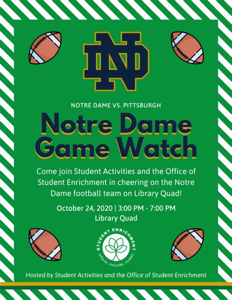 Notre Dame Away Game Watch Events Programming Office of Student