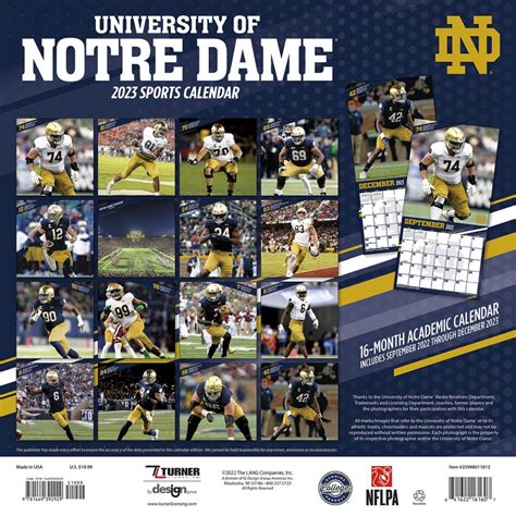 Notre Dame Calendar
