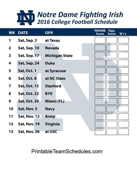 Notre Dame Fighting Irish Football Schedule & Tickets 2024/2024