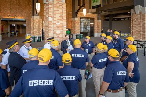 Notre Dame football stadium usher