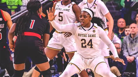 Notre dame wbb. Notre Dame WBB finds firepower in reserve as Irish pass road test at Duke. Notre Dame guard KK Bransford provided a big lift for the Irish in the third quarter of their 70-62 road win Monday night at Duke. (Notre Dame Athletics photo) If the Notre Dame women’s basketball team is going to find a higher gear as it chases double-bye status in ... 