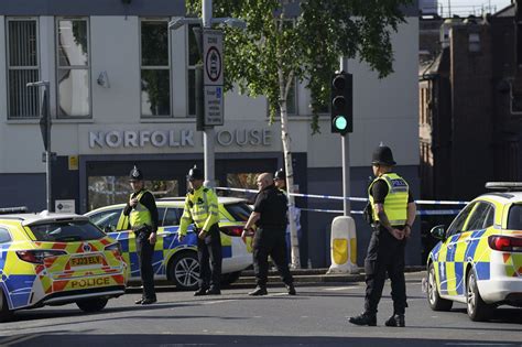 Nottingham police say man fatally stabbed 3, stole van and ran down 3 more in English city