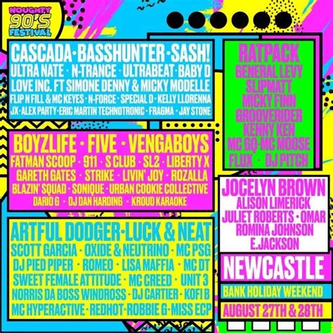 Noughty 90s Festival confirms Newcastle return with huge line-up inclu…