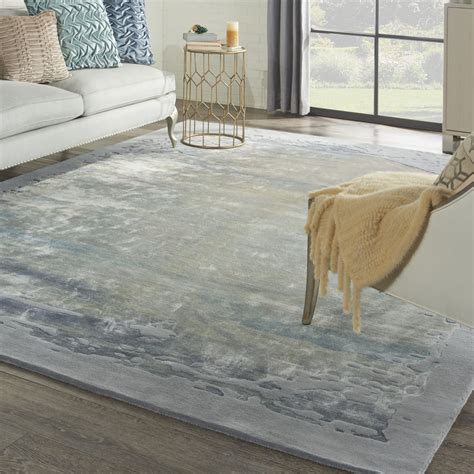 Nourison Prismatic PRS19 Seafoam Silver Rug - Payless Rugs