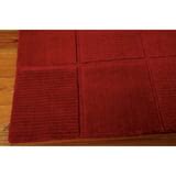 Nourison Westport Textured Squares Wool Decorative Rug