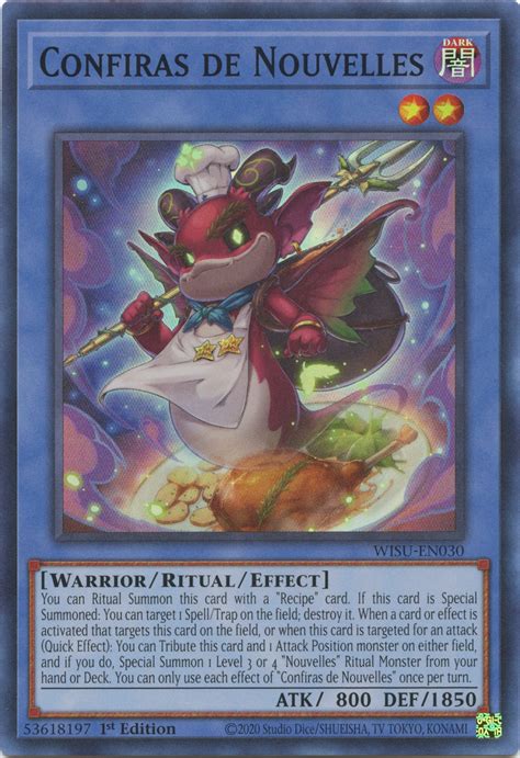 Nouvelles yugioh. Near Mint 1st Edition. 178 listings on TCGplayer for Baelgrill de Nouvelles - YuGiOh - You can Ritual Summon this card with a "Recipe" card. If this card is Special Summoned: You can negate the effects of all face-up cards … 