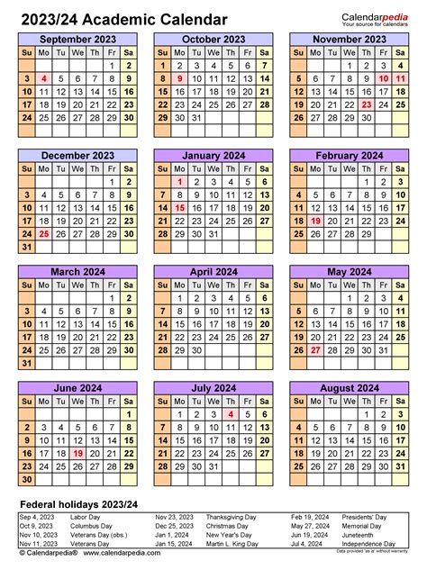Nova Calendar Spring 2024
