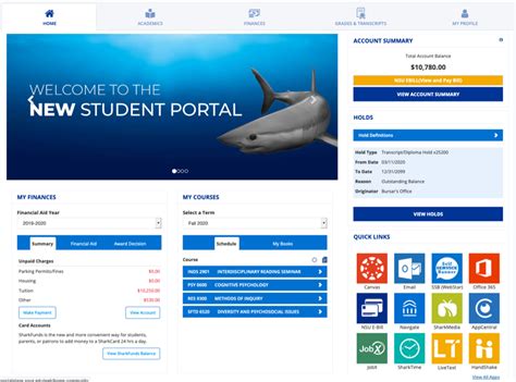 Nova Southeastern UniversitySharkLink Is The Online Portal For