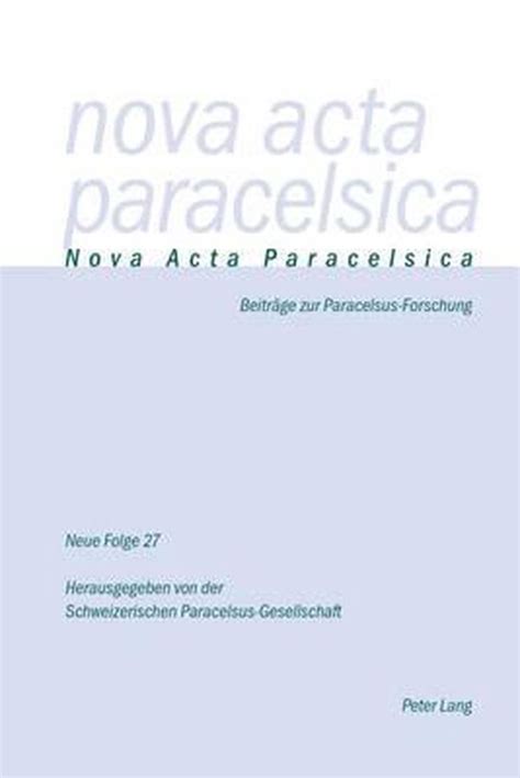Nova acta paracelsica (beitrage zur paracelsus forschung. - Dana spicer drive axles model 30 44 60 service manual.