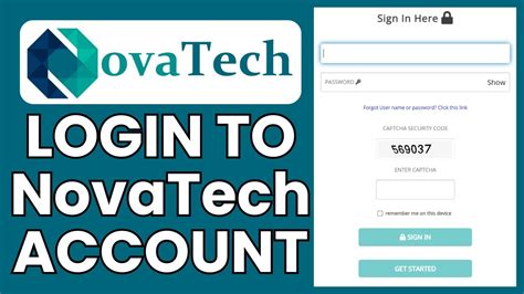 Novatech Login Login Page Design