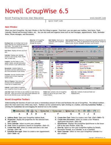 Novell groupwise 6 0 quick source reference guide. - Cbse ncert guide solutions for class 10th.
