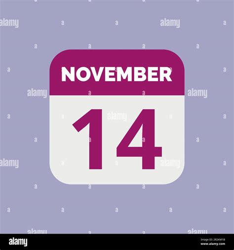 November 14 Calendar Date Icon Stock Vector Image & Art Alamy