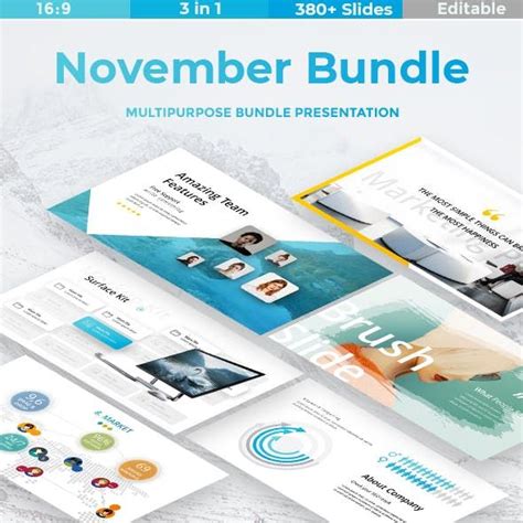 November Bundle 3 in1 Business Google Slide Template Google slides