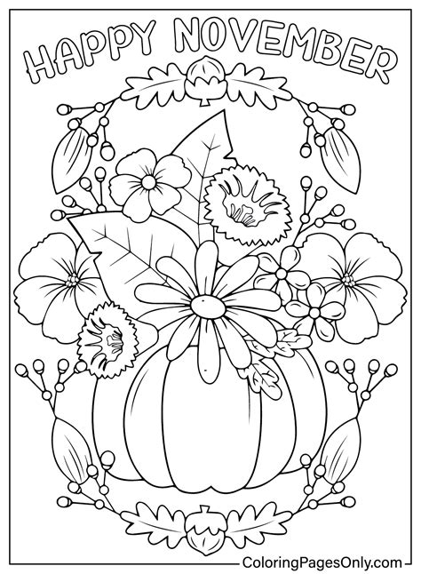 November Coloring Shee