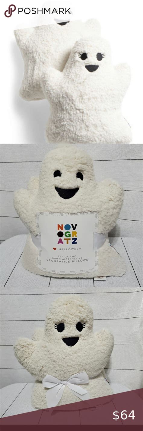 NWT,,Novogratz Ghost Pillow Halloween Decor Clearance Buy, 5