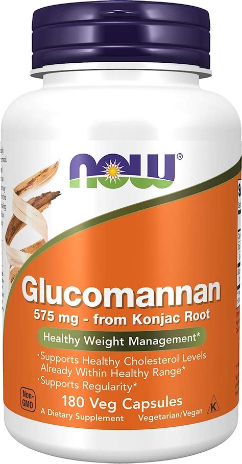 Now Glucomannan from Konjac Root 575mg 180 vege ka