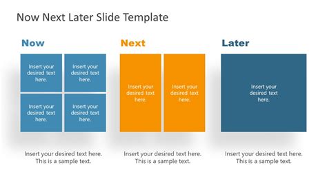 Now Next Later Slide Template for PowerPoint SlideModel