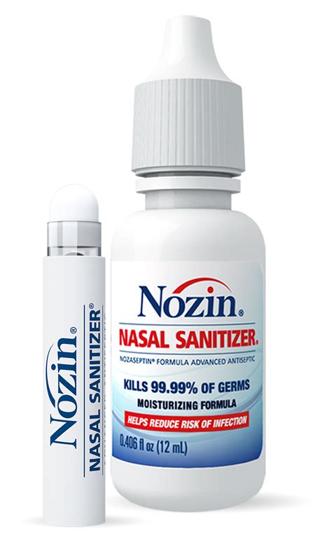 Nozin® Nasal Sanitizer® antiseptic is spec