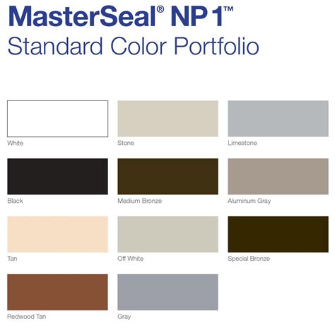 There are no custom colors available for MasterSeal NP 1, TX