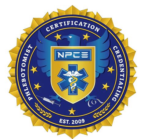 The National Phlebotomy Certification Examination (NPCE) is an independent credentialing organization that has tested 55,000 healthcare professionals and instructors throughout the United States since 2009. NPCE is proud to be a member of the Institute for Credentialing Excellence. . 