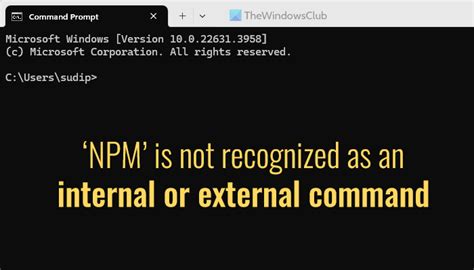 Npm run is not recognized as an internal or external command.  thanks scot...