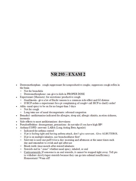View Notes - Nr 293Exam 2 Concept Review from N