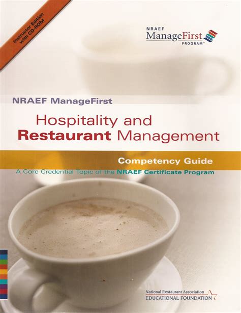 Nraef managefirst hospitality and restaurant management competency guide a core. - Automotive technology james halderman instructor guide.